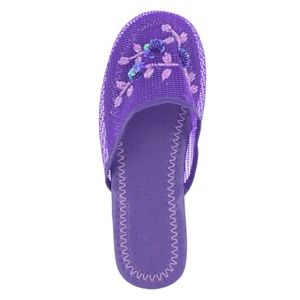 NWT BoBee Mesh Floral Sequin Slippers